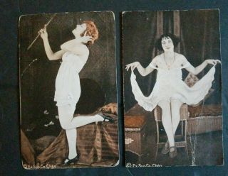 Exhibit Supply Early 1920s Color Pinup Arcade Extremely Rare 2cards