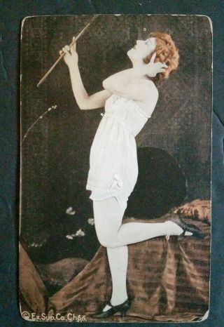 EXHIBIT SUPPLY EARLY 1920s COLOR PINUP ARCADE EXTREMELY RARE 2cards 2