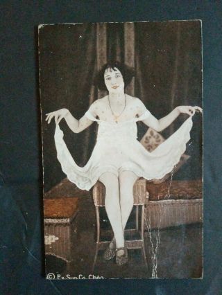 EXHIBIT SUPPLY EARLY 1920s COLOR PINUP ARCADE EXTREMELY RARE 2cards 3