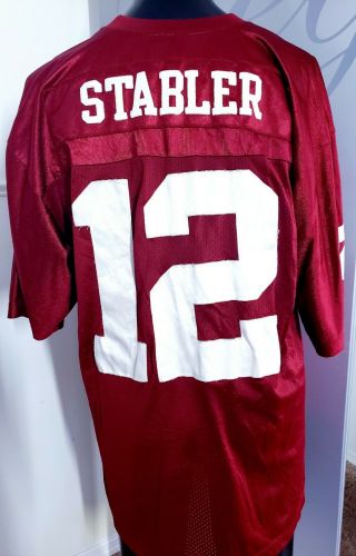 Rare Vintage Nike 12 Ken Stabler University Of Alabama Crimson Football Jersey