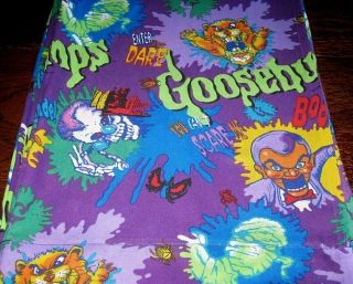 Vintage Scary Halloween Monster Twin Size Flat Bed Sheet Made In Usa By Springs