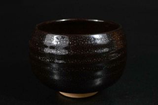 A419: Japanese Kiyomizu - Ware Tenmoku Glaze Tea Bowl Green Tea Tool Tea Ceremony