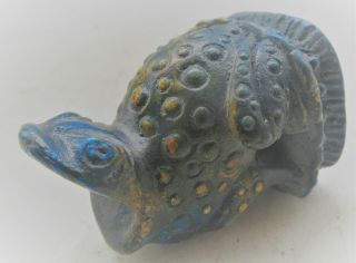 Antique Chinese Blue Glazed Stone Seal Stamp In The Form Of A Frog