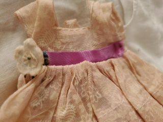 Vintage Ginny Doll Pink Dress For 8 " Doll Fits Ginger,  Muffie,  Alexander - Kins