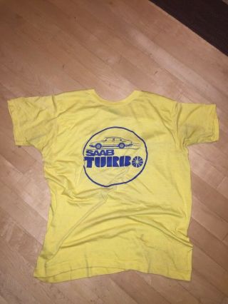 1979 Saab 900 Turbo Launch Team Shirt Print Rare