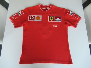 Ferrari F1 Fila Team Issue Shirt Sz Xs 2002 Very Rare Schumacher Barrichello
