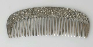 A Fine Qing Dynasty Guangxu Silver Ladies Hair Comb / Ornamentation
