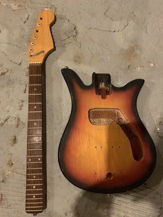 Teisco Del Rey E - 110 Tulip Vintage Electric Guitar Neck And Body