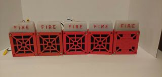 Wheelock 34 - 24 - Ws Strobe Blue Red Horn / 24vdc Fire Alarm Rare Fire Alarms