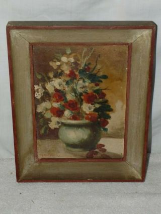Vintage Mini Framed Oil Painting Signed By ?
