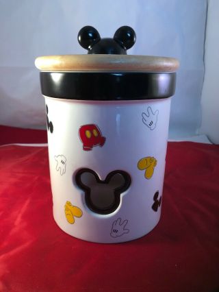 Vintage Walt Disney Mickey Mouse Coffee Canister Ceramic Jar Home Rare