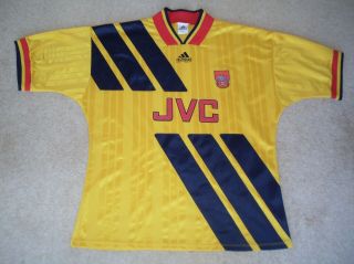 Rare Arsenal Adidas Arsenal 1993/4 Away Shirt (l 42 - 44) In