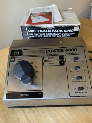 Rare Vintage Ho/ Lgb Gauge Train Mrc Train Pack 6000 Transformer Nrmt