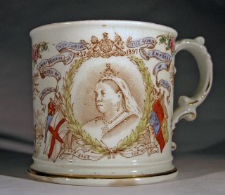 1897 Diamond Jubilee Queen Victoria Carriage Mug Harrods Stores Ltd.