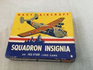 Rare World War Ii Navy Aircraft Squadron Insignia Card Game - Complete