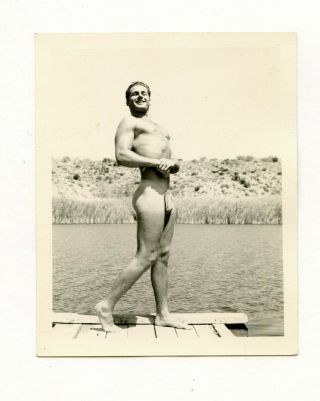35 Vintage Photo Unknown Studio Nude Male Muscle Bodybuilder Men Physique Gay