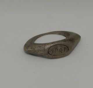 Quality Ancient Roman Greek Silver Seal Ring Dolphin - Circa 100ad