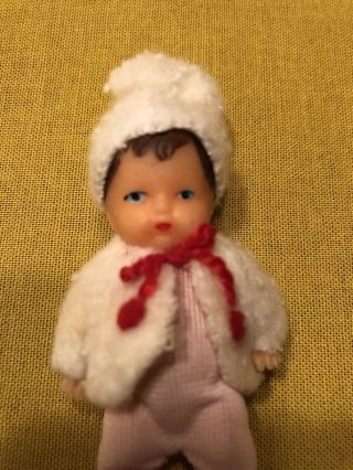 Vintage Shackman Rubber Baby Girl Doll House Miniature For Barbie
