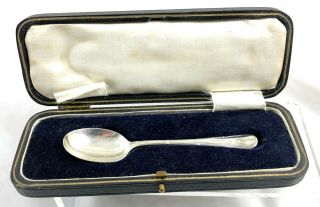 Antique Sheffield Hallmarked Sterling Silver Cased Spoon