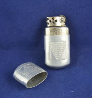 German Wwii Wehrmacht Soldier Aluminum Cigarette Lighter Rare War Relic Rare