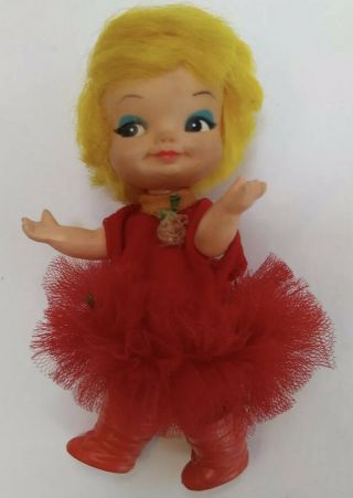 Vintage Betty Ballerina Yellow Hair Remco Finger Ding Doll Puppet Toy 1969
