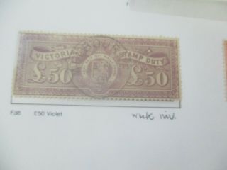 Victoria Stamps: £50 Stamp Duty Cto - Rare (f237)