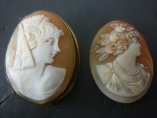 Vintage Antique Mounted & Unmonted Cameos For A Cameo Brooch/pendant