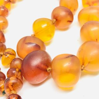 Antique natural Baltic amber bead necklace 3