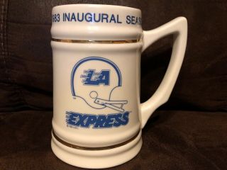 Rare Los Angeles Express Collector Stein Tankard Usfl 1983 Limited Ed 1170/1983
