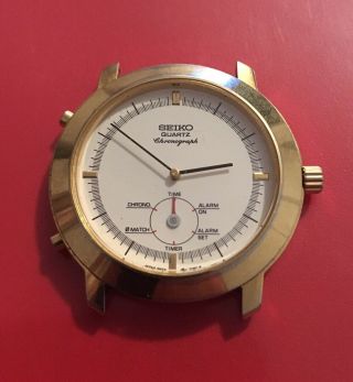 Very Rare Vintage Seiko 8m25 - 7039 Chronograph/alarm/timer Quartz Watch