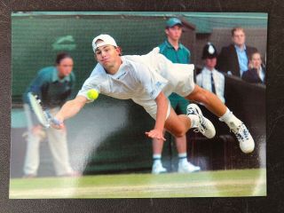 Rare French Issue Andy Roddick Wimbledon 2002 Tennis 17x12 Cm Vintage Rookie