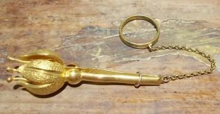 Vintage Skirt Lifter - Gold Tone Flower Shaped - Very Rare Item
