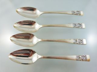 Coronation 1936 Oval Soup Or Dessert Spoon Set Of 4 By Community Silver Plate