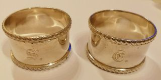 A 1896 William Hutton London Sterling Silver Napkin Rings - 61 Gms