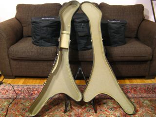 Rare Shaped Semihard Guitar Case? Flying V Body.  ( (randy Rhoads Style Guitar ???