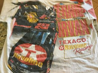 Vintage 90s Ernie Irvan Texaco Havoline Nascar Racing White T - Shirt Xl Rare Tee