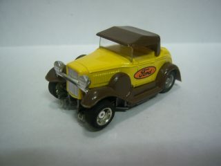 Tyco Model " A " Coupe Rare Yellow/brown Ho Afx Aurora Model Motoring
