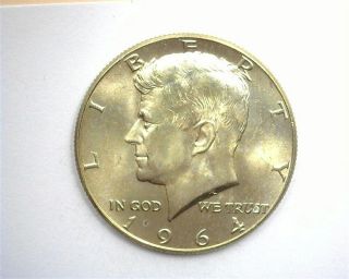 1964 Kennedy Silver 50 Cents Gem,  Uncirculated,  Rare This