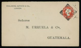 Gb 1894 1/2d Red Postal Envelope Sent To Guatemala,  Perfect,  Rare Destination