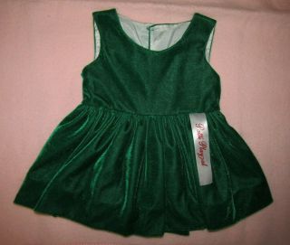 Vintage Doll Ideal Patti Playpal Green Velvet Dress Ashton Drake Tagged 35” - 36 "