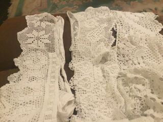 6 Amazingvintage Lengths Handmade Crochet White Various Length And Widths