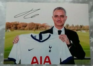 Jose Mourinho Signed Tottenham Hotspurs Photo 8x6 Hand Signed Autograph Rare