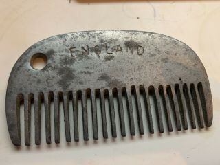 Vintage Antique Horse Mane Tail Comb Made In England