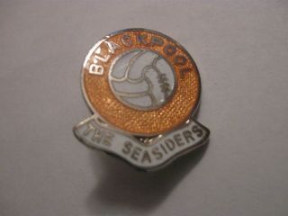 Rare Old Blackpool Football Club Enamel Brooch Pin Badge By Rev Gomm