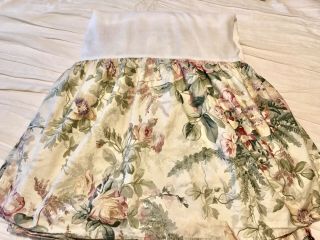 Vintage Very Rare Ralph Lauren Queen Bedskirt Floral English Country Pink Rose