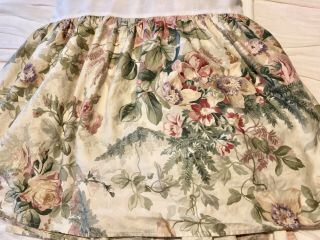 Vintage Very Rare Ralph Lauren Queen Bedskirt Floral English Country Pink Rose 2