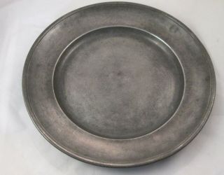 A Fine Early 19th Century Pewter Side Plate - Touchmarks - 1829