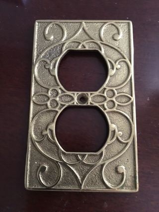 Rare Virginia Metalcrafters Solid Brass Outlet Plate (cover)