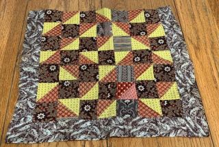 Early Doll Quilt Top Block Pre Civil War Turkey Red Antique
