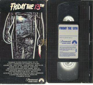 Friday The 13th Vhs Rare Paramount 1st Print Horror Cult Slasher